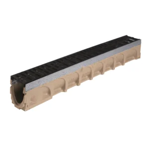 Canal ACO Multidrain de hormigón polímero, disponible en medidas de 100 a 300 mm para drenaje urbano, industrial y tránsito frecuente de Australmat